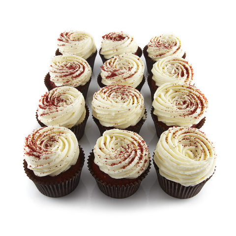 12 Regular Signature Red Velvet Cupcakes - Boxed Set