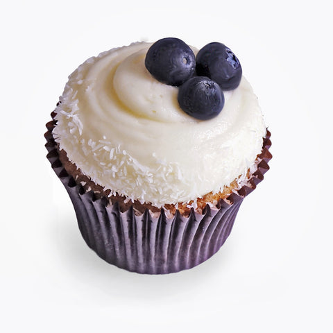 Deluxe Blueberry Coconut Cupcake